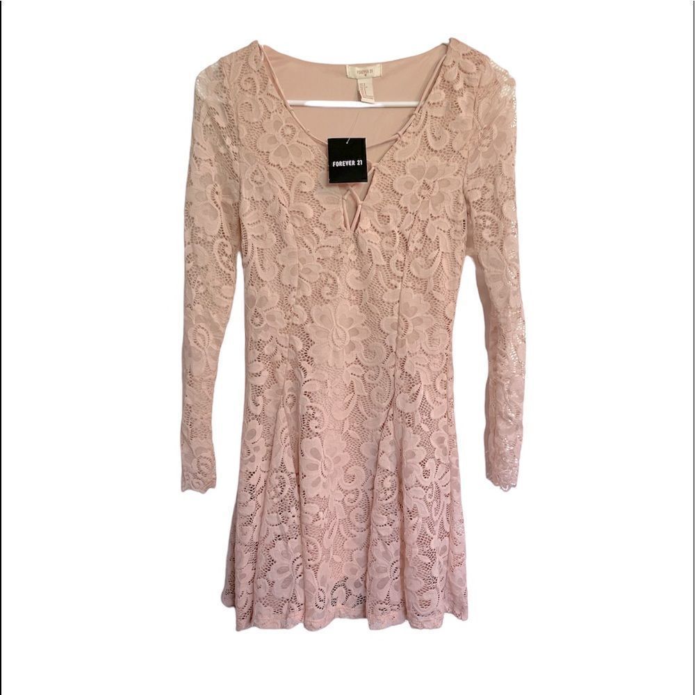 Forever 21 Pink lace mini dress.Size S - Picture 2 of 11